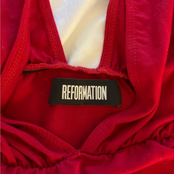 Reformation Viola Bodysuit in Red - Picture 4 of 5